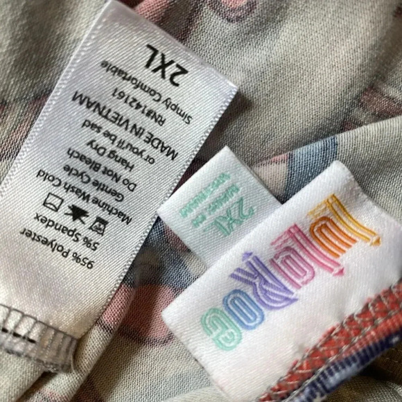 Lularoe Firework Hat Print 4th Of July Vibes Stretch Casual Shirt Women Plus 2XL - Picture 3 of 6